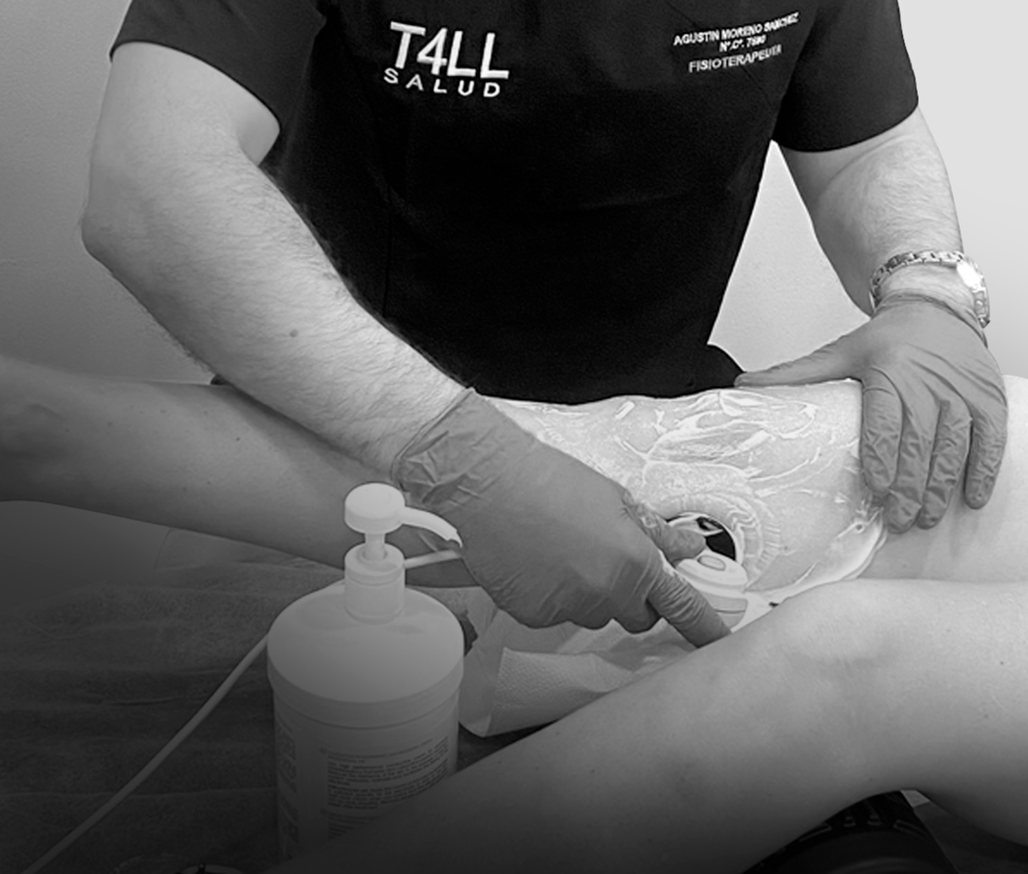 Sesión de fisioterapia deportiva